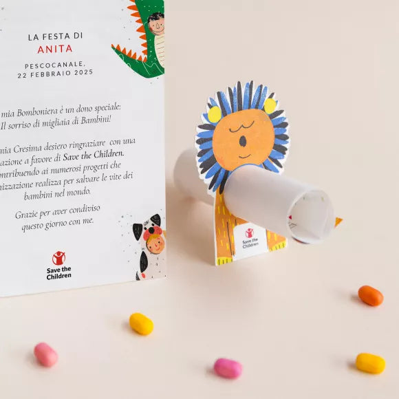 Pergamena a tema Animaletti stampata su carta Fedrigoni.