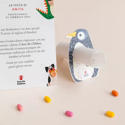 Pergamena a tema Animaletti stampata su carta Fedrigoni.
